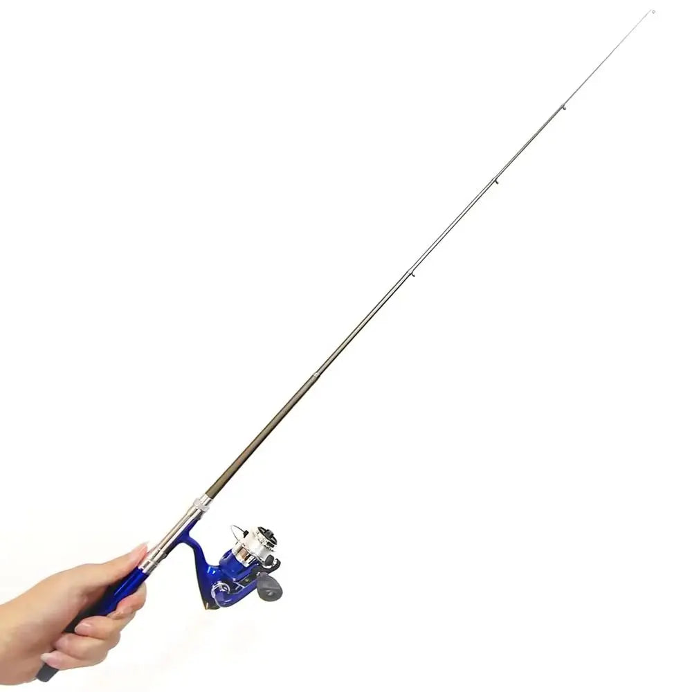 Telescopic Mini Fishing Rod Carbon Reel Set Portable Pocket Pen Casting Pole Aluminum Alloy Spinning Ultralight for Fish Feeder