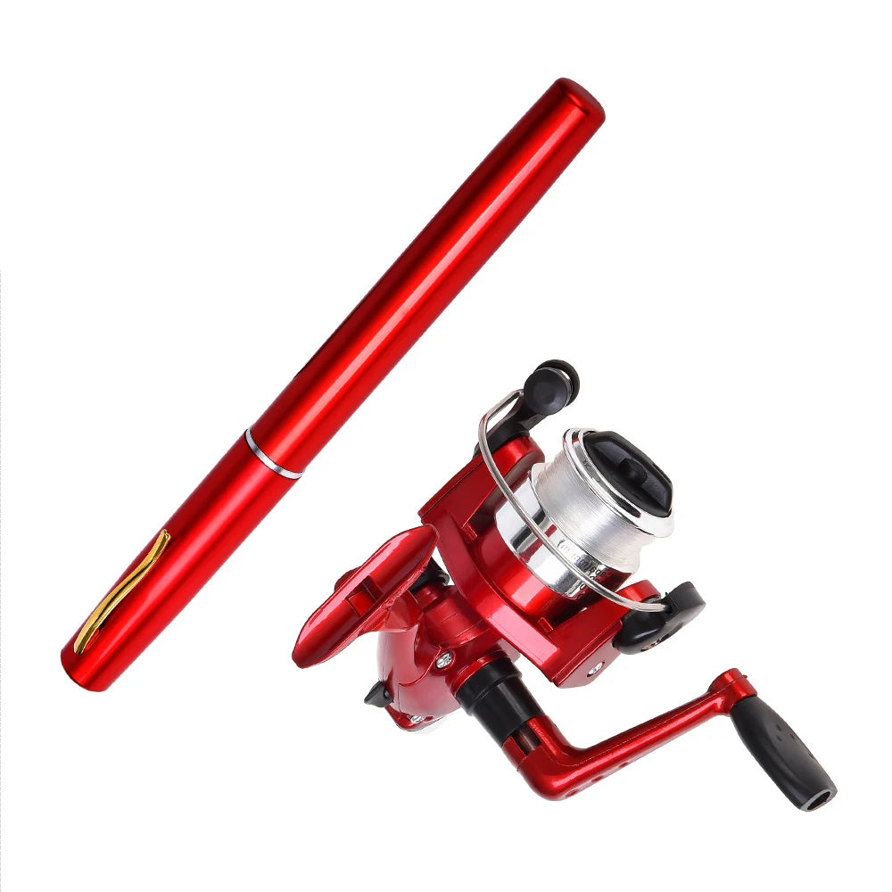 Telescopic Mini Fishing Rod Carbon Reel Set Portable Pocket Pen Casting Pole Aluminum Alloy Spinning Ultralight for Fish Feeder