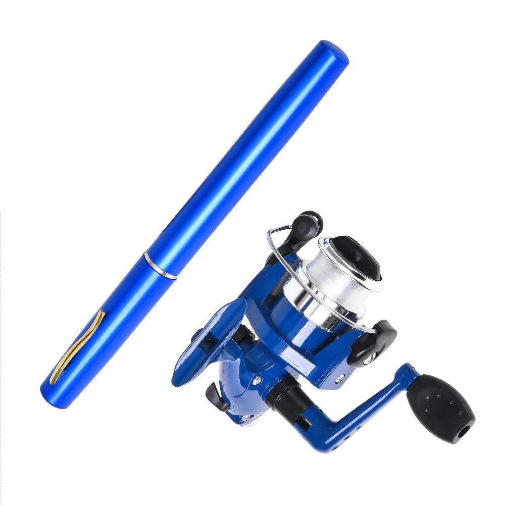 Telescopic Mini Fishing Rod Carbon Reel Set Portable Pocket Pen Casting Pole Aluminum Alloy Spinning Ultralight for Fish Feeder
